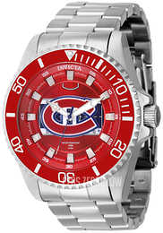 Invicta Nhl Czerwony/Stal Ø47 mm 42261
