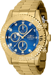 Invicta Pro Diver Niebieski/Stal w odcieniu złota Ø43.5 mm 43409