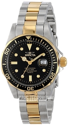 Invicta Pro Diver Czarny/Stal w odcieniu złota Ø34 mm 4867