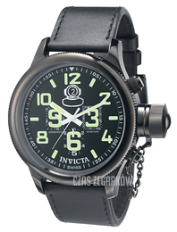Invicta Russian Diver Czarny/Skóra Ø51.5 mm 7182