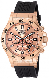 Invicta Signature Różowe złoto/Guma Ø46 mm 7445