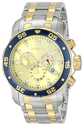 Invicta Pro Diver Szampański/Stal w odcieniu złota Ø48 mm 80080