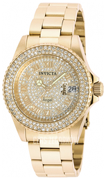 Invicta Angel Zestaw kryształów/Stal w odcieniu złota Ø40 mm 90255