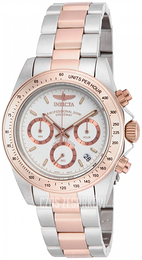 Invicta Speedway Biały/Stal w kolorze różowego złota Ø39.5 mm ILE6932A
