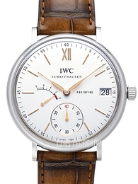 IWC Portofino Hand-Wound 8 Days Biały/Skóra Ø45 mm IW510103