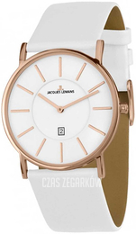 Jacques Lemans York Biały/Skóra Ø39 mm 1-120F