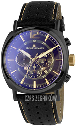 Jacques Lemans Lugano Niebieski/Skóra 1-1645.1O