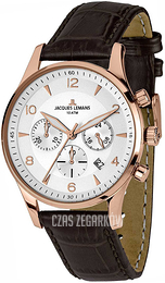 Jacques Lemans London Biały/Skóra Ø40 mm 1-1654.2ZL