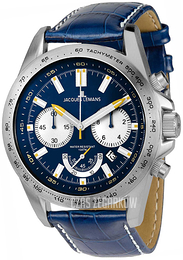 Jacques Lemans Liverpool Niebieski/Skóra Ø48 mm 1-1756C