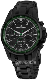 Jacques Lemans Liverpool Czarny/Stal Ø44 mm 1-1799ZC