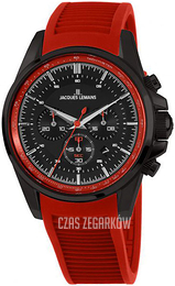 Jacques Lemans Liverpool Czarny/Guma Ø44 mm 1-1799ZF