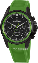 Jacques Lemans Liverpool Czarny/Guma Ø44 mm 1-1799ZG