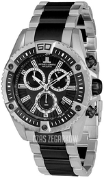 Jacques Lemans Liverpool Czarny/Stal Ø46 mm 1-1805H