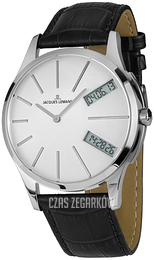 Jacques Lemans London Biały/Skóra Ø46 mm 1-1813B
