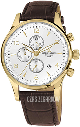 Jacques Lemans London Biały/Skóra Ø44 mm 1-1844ZD