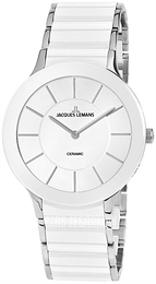 Jacques Lemans Dublin Biały/Stal Ø32 mm 1-1856B