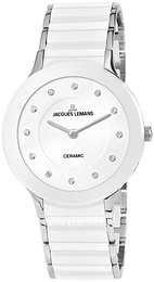 Jacques Lemans Dublin Biały/Stal Ø32 mm 1-1856F