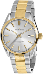 Jacques Lemans Derby Srebrny/Stal w odcieniu złota Ø40 mm 1-1859J