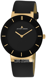 Jacques Lemans Monaco Czarny/Skóra Ø38 mm 1-1867E