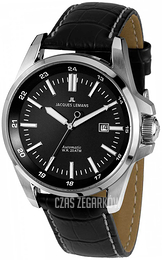 Jacques Lemans Liverpool Czarny/Skóra Ø44 mm 1-1869A