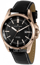 Jacques Lemans Liverpool Czarny/Skóra Ø44 mm 1-1869B