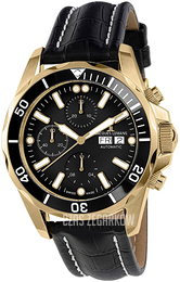 Jacques Lemans Liverpool Czarny/Skóra Ø44 mm 1-1926D