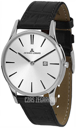 Jacques Lemans London Srebrny/Skóra Ø40 mm 1-1936B