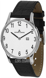 Jacques Lemans London Biały/Skóra Ø40 mm 1-1936D