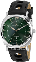 Jacques Lemans Lugano Zielony/Skóra Ø42 mm 1-1943J