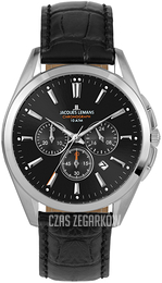 Jacques Lemans Derby Czarny/Skóra Ø42 mm 1-1945.1A