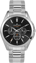 Jacques Lemans Derby Czarny/Stal Ø42 mm 1-1945.1D