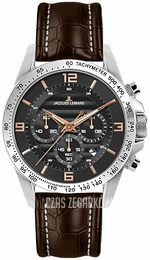 Jacques Lemans Szary/Skóra Ø36 mm 1-1992A
