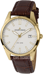 Jacques Lemans Vienna Biały/Skóra Ø40 mm 1-2002O