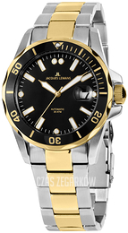 Jacques Lemans Liverpool Czarny/Stal w odcieniu złota Ø42 mm 1-2014D