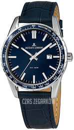 Jacques Lemans Liverpool Niebieski/Skóra Ø44 mm 1-2022D