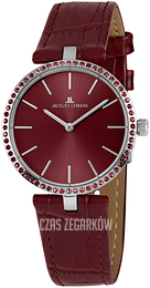 Jacques Lemans Milano Czerwony/Skóra Ø34 mm 1-2024J