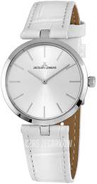 Jacques Lemans Milano Srebrny/Skóra Ø34 mm 1-2024N