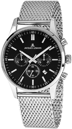 Jacques Lemans Czarny/Stal Ø42 mm 1-2025F
