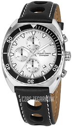 Jacques Lemans Serie 200 Srebrny/Skóra Ø40 mm 1-2041B
