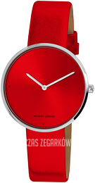 Jacques Lemans Design Czerwony/Skóra Ø36 mm 1-2056E