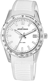 Jacques Lemans Liverpool Biały/Guma Ø39 mm 1-2060B