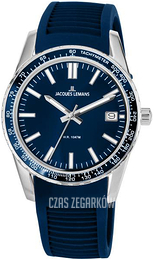 Jacques Lemans Liverpool Niebieski/Guma Ø39 mm 1-2060C
