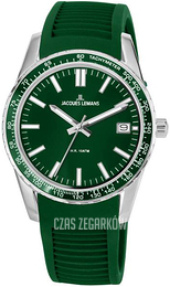 Jacques Lemans Liverpool Zielony/Guma Ø39 mm 1-2060D