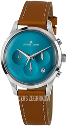 Jacques Lemans Retro Classic Niebieski/Skóra Ø38 mm 1-2067B