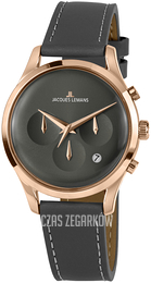 Jacques Lemans Retro Classic Szary/Skóra Ø38 mm 1-2067E