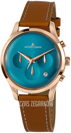 Jacques Lemans Retro Classic Niebieski/Skóra Ø38 mm 1-2067F