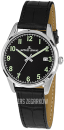 Jacques Lemans Liverpool Czarny/Skóra Ø28 mm 1-2069A