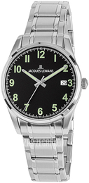 Jacques Lemans Liverpool Czarny/Stal Ø28 mm 1-2069C