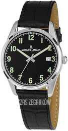 Jacques Lemans Liverpool Czarny/Skóra Ø39 mm 1-2070A