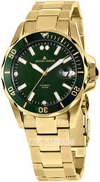 Jacques Lemans Liverpool Zielony/Stal w odcieniu złota Ø42 mm 1-2089J